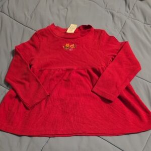 Vibrant Red Kids Long Sleeve Tee